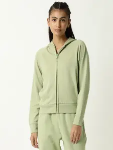 ARTICALE Green Hooded Sweatshirt