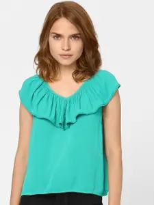 Vero Moda Women Green Solid Top