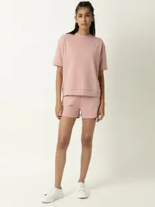 ARTICALE Women Pink Slim Fit Shorts