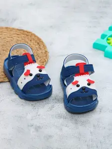 Yellow Bee Boys Blue & White Clogs Sandals