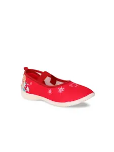 Disney Girls Red Ballerinas with Laser Cuts Flats