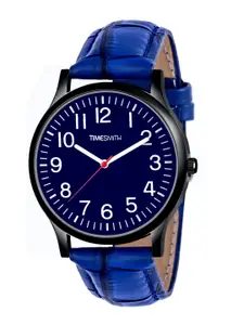 TIMESMITH Men Blue Printed Dial & Blue Leather Straps Analogue Watch CTC-013 Him