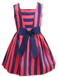 A.T.U.N. A T U N Red & Blue Striped Dress