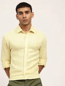 HARSAM Men Yellow Casual Shirt