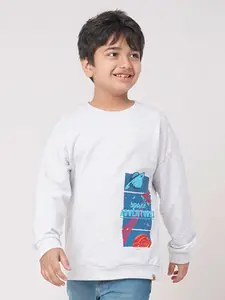 Ed-a-Mamma Boys Grey Printed Sweatshirt