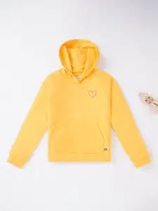 Ed-a-Mamma Girls Yellow Hooded Sweatshirt