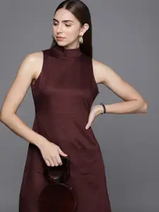 Kenneth Cole Solid Cut-Out Detail A-Line Dress