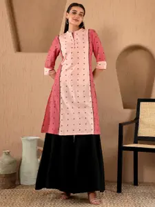 W Women Red Ethnic Motifs Printed Kurta