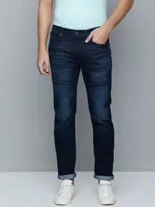 Levis Men Blue 513 Slim Straight Fit Mid Rise Light Fade Stretchable Jeans
