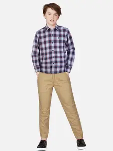 Gini and Jony Boys Blue Tartan Checked Casual Shirt