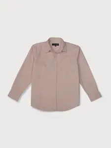 Gini and Jony Boys Peach-Coloured Cotton Casual Shirt