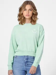 ONLY Women Green Sweatshirt