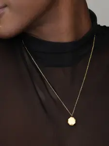 PALMONAS Gold-Toned Silver Gold-Plated Necklace