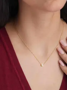 PALMONAS Gold-Toned Silver Gold-Plated Handcrafted Necklace