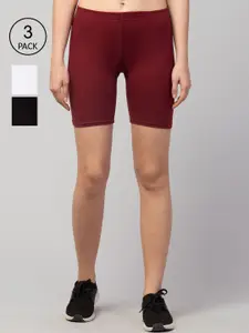 Apraa & Parma Women Maroon Slim Fit Sports Shorts
