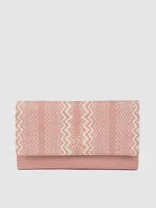 Baggit Women Pink Printed Three Fold Wallet
