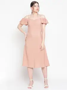 Amagyaa Women Beige Sheath Dress