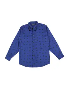 Actuel Boys Blue Printed Party Shirt