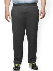 plusS Men Charcoal Grey Regular Fit Track Pants