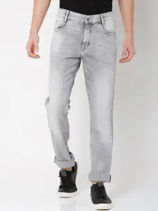 Mufti Men Grey Straight Fit Heavy Fade Jeans