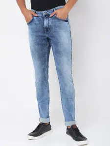 Mufti Men Blue Skinny Fit Heavy Fade Jeans