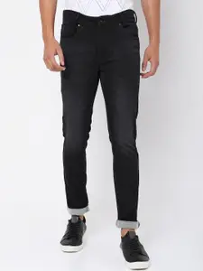 Mufti Men Black Skinny Fit Light Fade Jeans