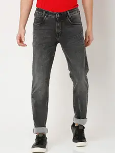 Mufti Men Grey Slim Fit Heavy Fade Jeans