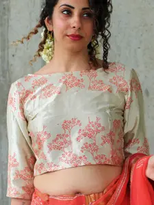 Chidiyaa Women White Back Button Crop Top Blouse