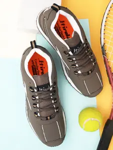 HIROLAS Men Brown Shock Athletic Absorbing Running Shoes