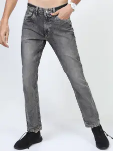 HIGHLANDER Men Grey Straight Fit Heavy Fade Stretchable Jeans