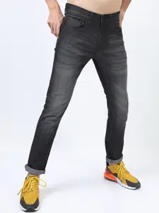 HIGHLANDER Men Black Slim Fit Light Fade Stretchable Jeans