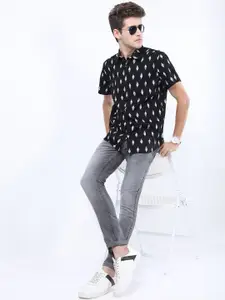 HIGHLANDER Men Grey Skinny Fit Heavy Fade Stretchable Jeans