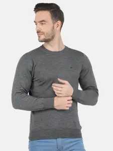 Monte Carlo Men Grey Cable Knit Sweater