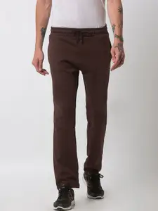 Status Quo Men Coffee Brown Solid Track Pants