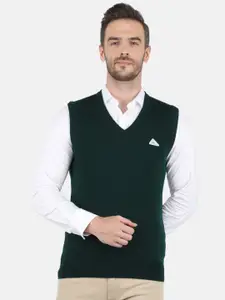 Monte Carlo Men Green  Pure Wool Sweater Vest