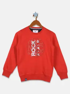 Monte Carlo Boys Orange Printed Sweatshirt