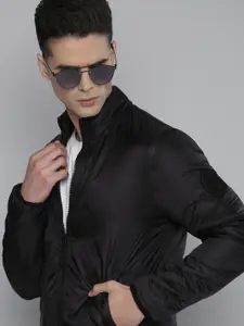 Flying Machine Men Black Bomber Jacket
