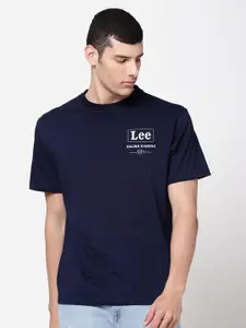 Lee Men Blue Slim Fit CottonT-shirt
