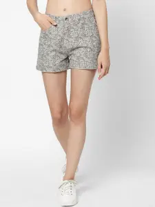 VASTRADO Women Grey Printed Shorts