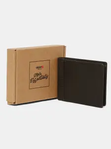SPYKAR Men Brown Leather Two Fold Wallet