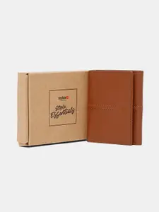 SPYKAR Men Brown Solid Leather Two Fold Wallet