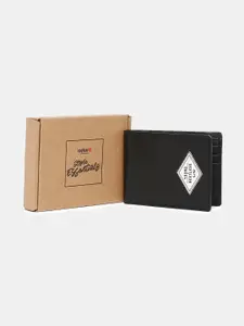 SPYKAR Men Black Leather Two Fold Wallet