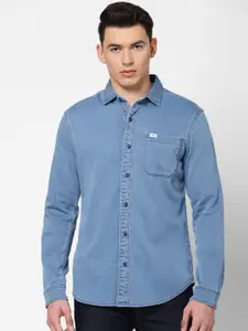 Lee Men Blue Slim Fit Casual Shirt