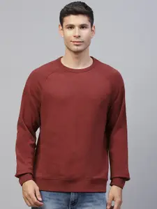 Marks & Spencer Men Maroon Sweatshirt