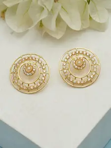 Voylla Gold-Plated Contemporary Studs Earrings