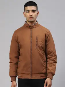 Foreign Culture By Fort Collins Men Brown Solid Bomber Jacket