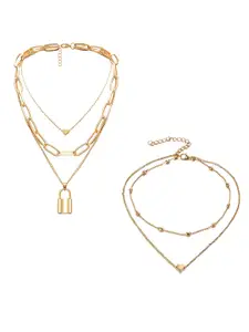 Jewels Galaxy Women Gold-Toned Gold-Plated Necklace