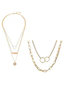 Jewels Galaxy Gold-Toned Gold-Plated Necklace