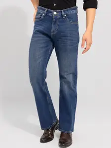 Snitch Men Blue Straight Fit Light Fade Stretchable Jeans