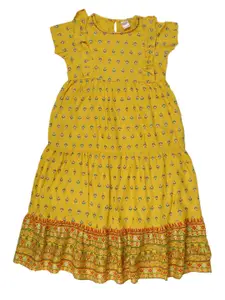 V-Mart Mustard Yellow Floral Dress